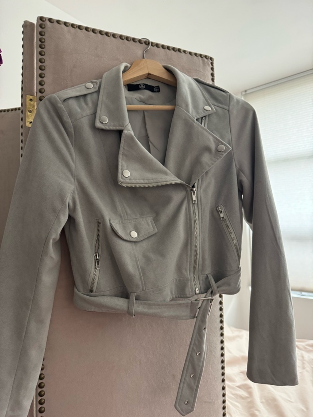 Chic Motorcycle Suede Cropped Jacket